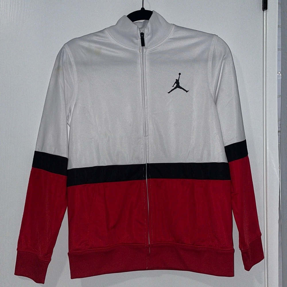 Jordan Jumpman Red/White Color Block Warm Up Jacket
